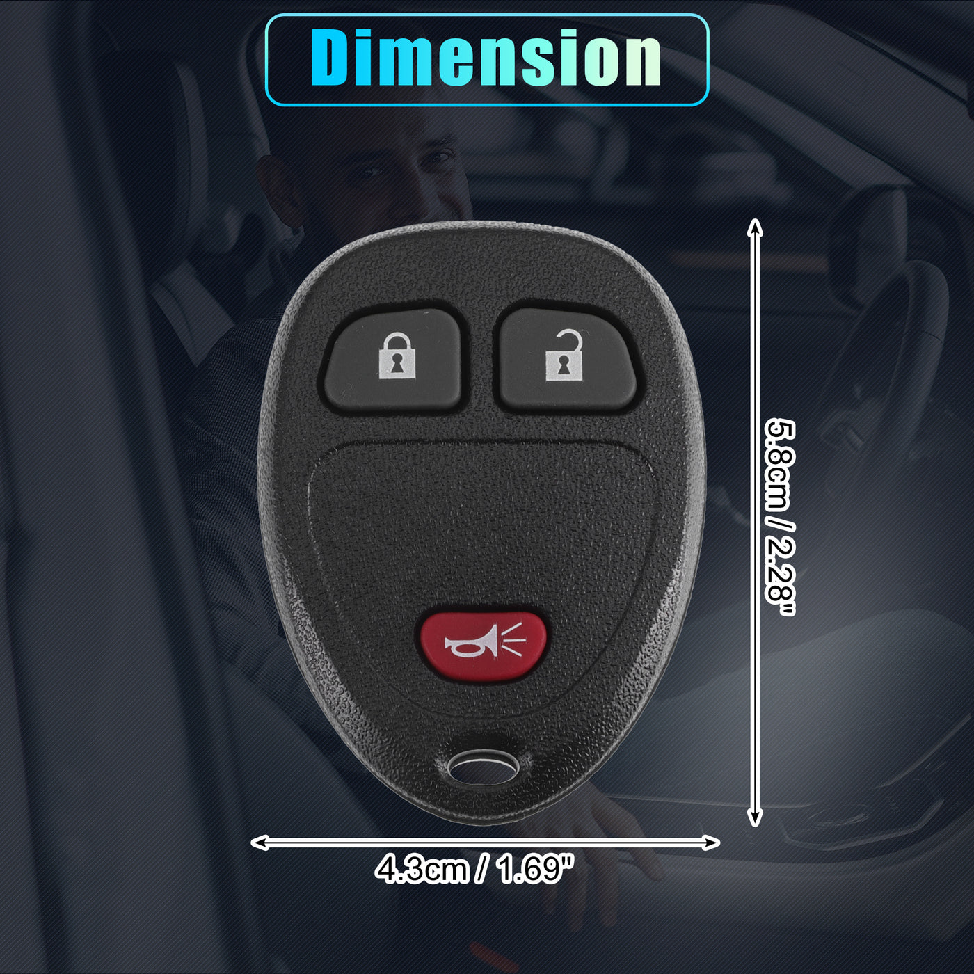 X AUTOHAUX KOBGT04A 315MHz Keyless Entry Remote Ignition Transponder Key Fob for Chevrolet HHR 2006-2011 for Chevy Uplander 2006-2008 for Buick Terraza 2006-2007 3 Buttons