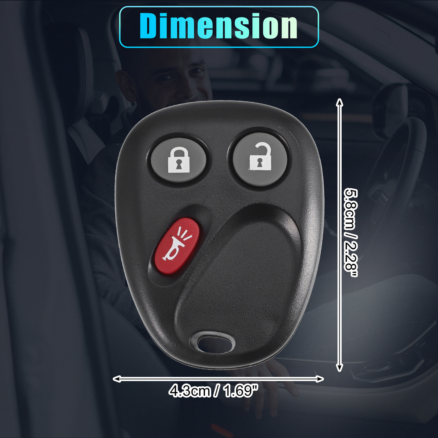 X AUTOHAUX LHJ011315MHz Keyless Entry Remote Ignition Transponder Key Fob for Chevrolet Silverado Suburban Tahoe Avalanche Escalade for GMC Sierra 2500 HD 2003-2006 3 Buttons