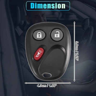 Harfington LHJ011315MHz Keyless Entry Remote Ignition Transponder Key Fob for Chevrolet Silverado Suburban Tahoe Avalanche Escalade for GMC Sierra 2500 HD 2003-2006 3 Buttons