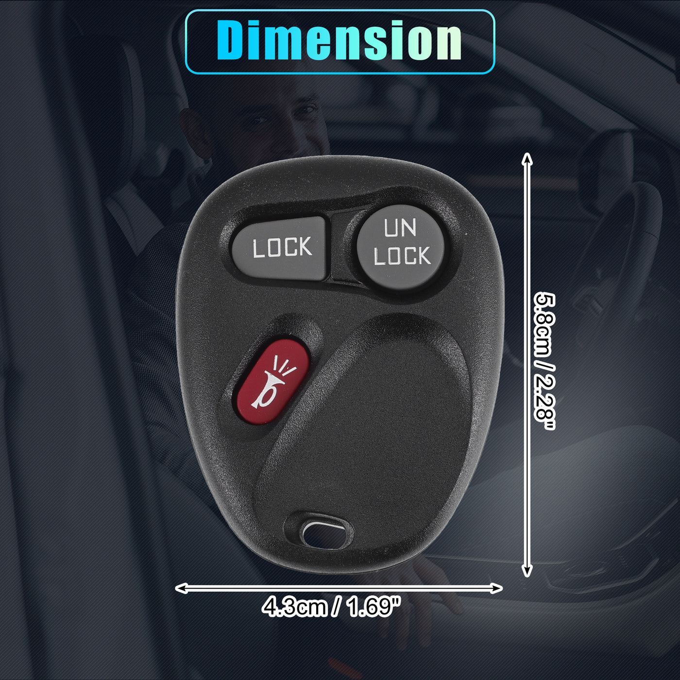 X AUTOHAUX KOBLEAR1XT 315MHz Keyless Entry Remote Ignition Transponder Key Fob for Chevrolet Silverado for GMC Sierra 1500 2500 3500 2001-2002 3 Buttons