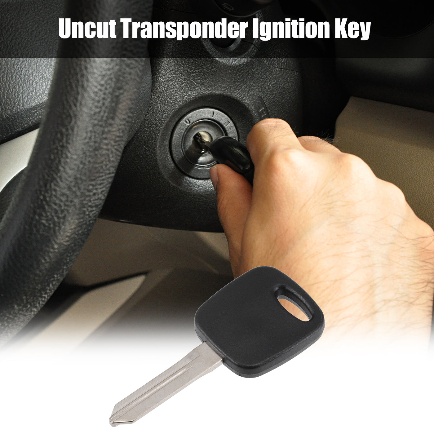 X AUTOHAUX Replacement Uncut Transponder Chip Key Chipped Ignition Key Fob for Ford for Mercury for Lincoln  with 4C Chip