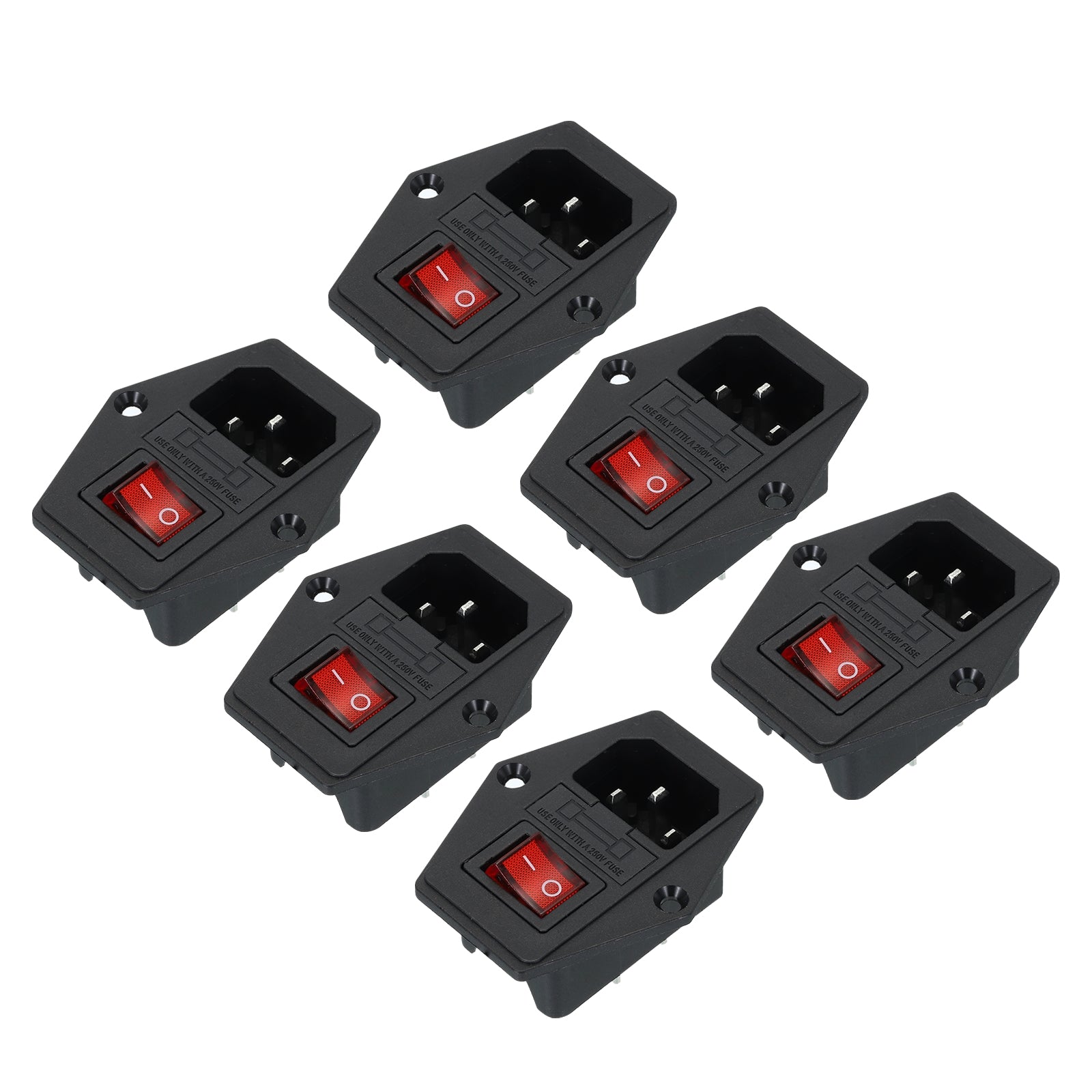Power Switch 10A 250V AC Rocker Switch IEC320 C14 Inlet Male Power ...