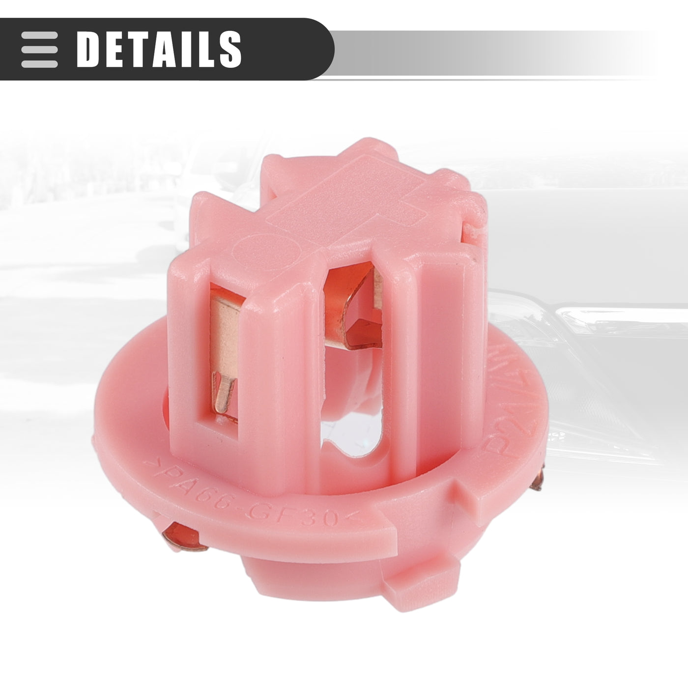 Motoforti Rear Tail Light Lamp Bulb Socket, for Mercedes S Class W220 1998-2006, ABS, No.A2108260082/63218386805, Pink