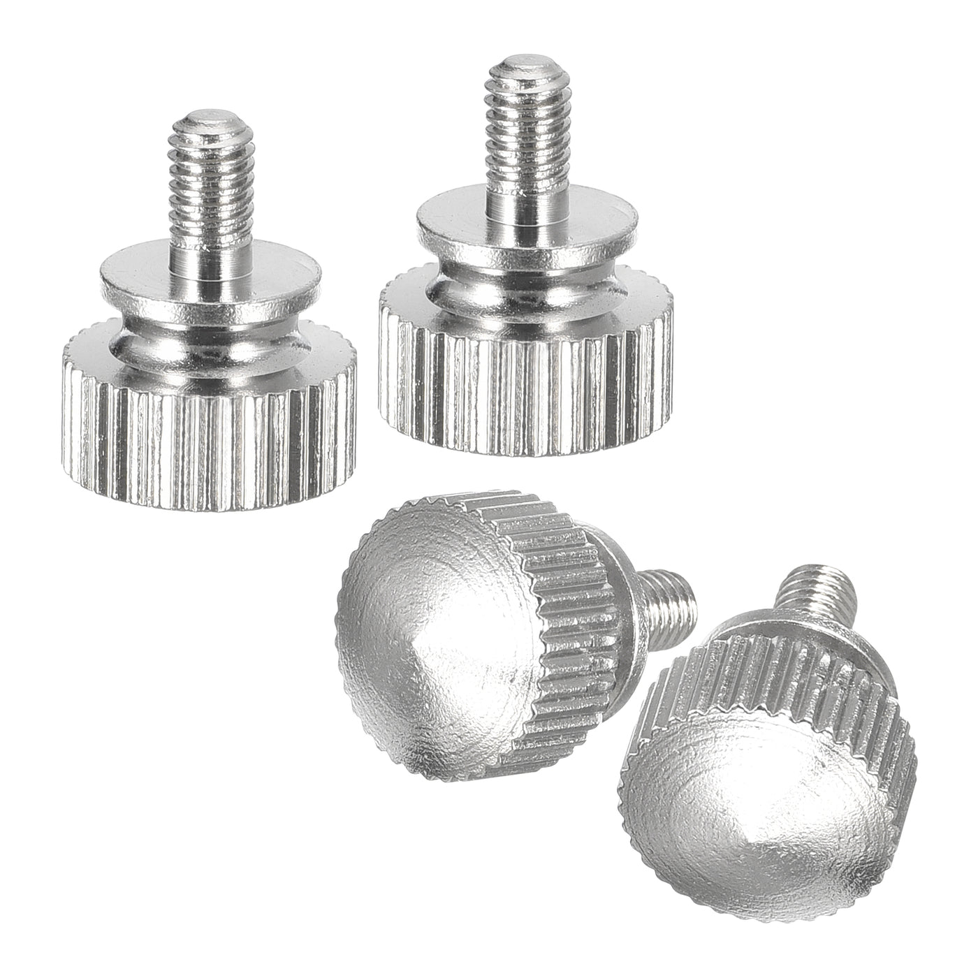 uxcell Uxcell M3x5mm Knurled Thumb Screws, 4pcs Brass Thumb Screws with Shoulder, Silver Tone