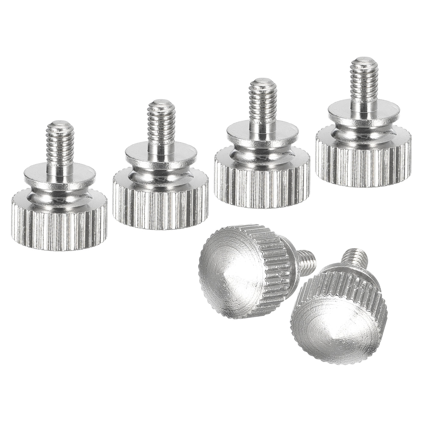 uxcell Uxcell M3x5mm Knurled Thumb Screws, 6pcs Brass Thumb Screws with Shoulder, Silver Tone