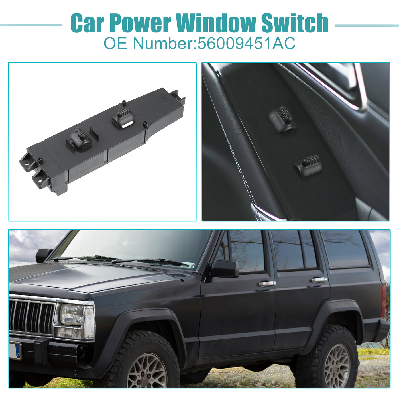 ACROPIX Power Window Switch Window Control Switch Fit for Jeep Cherokee 1999-2001 No.56009451AC - Pack of 1