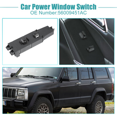 Harfington Power Window Switch Window Control Switch Fit for Jeep Cherokee 1999-2001 No.56009451AC - Pack of 1