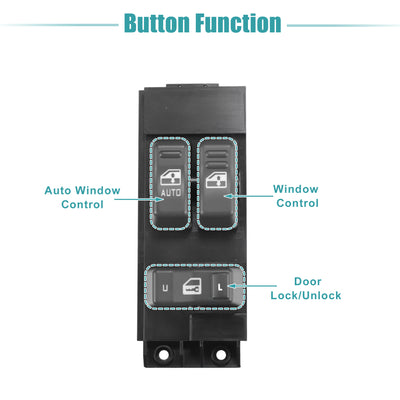 Harfington Power Window Switch Window Control Switch Fit for GMC Sierra 1500 1999 for Chevrolet Silverado 1500 1999 No.15047637 - Pack of 1