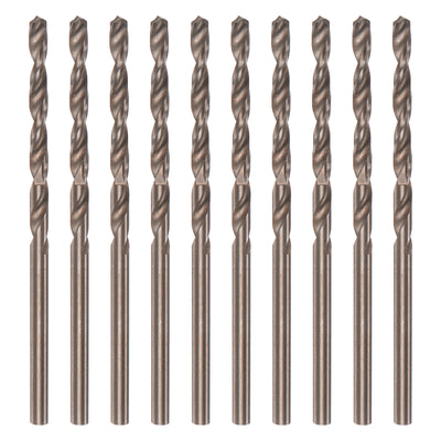 Harfington 10pcs 2.5mm Nitride Titanium Coated High Speed Steel (HSS) 4341 Twist Drill Bits