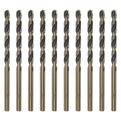Harfington 10pcs 3.2mm Nitride Titanium Coated High Speed Steel (HSS) 4341 Twist Drill Bits