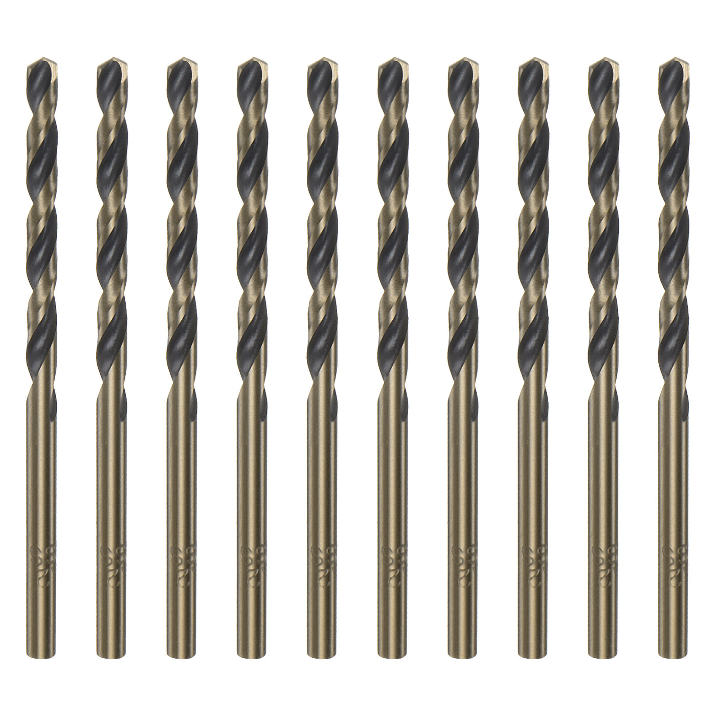 Harfington 10pcs 3.5mm Nitride Titanium Coated High Speed Steel (HSS) 4341 Twist Drill Bits