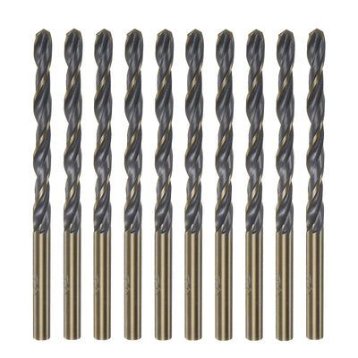 Harfington 10pcs 4.2mm Nitride Titanium Coated High Speed Steel (HSS) 4341 Twist Drill Bits