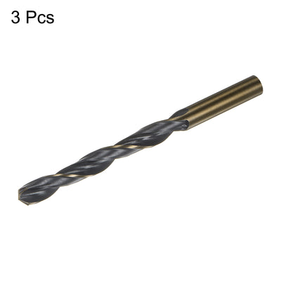 Harfington 3pcs 10.5mm Nitride Titanium Coated High Speed Steel (HSS) 4341 Twist Drill Bits
