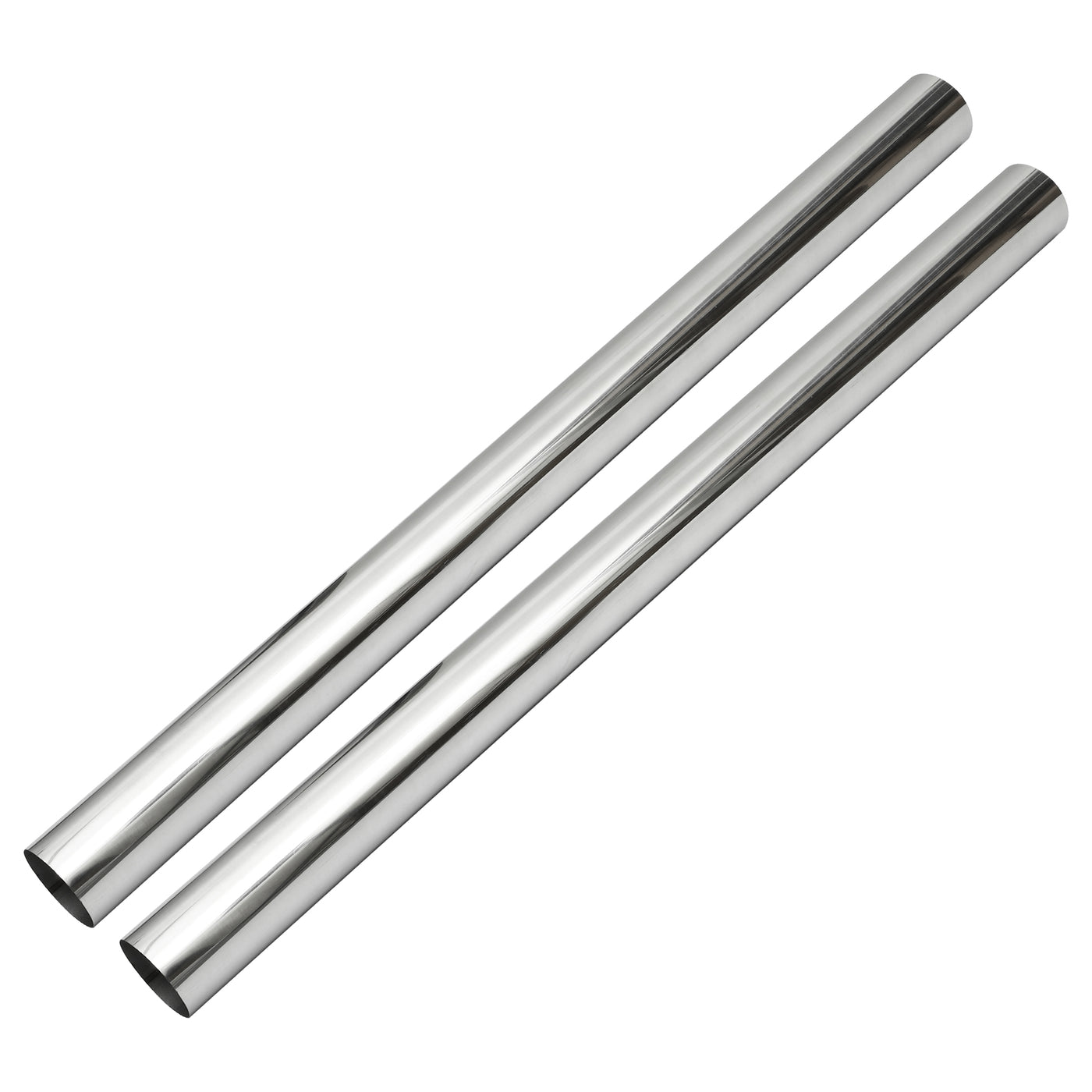A ABSOPRO Car Mandrel Exhaust Pipe Tube Durable 48" Length 3.5'' OD Straight Exhaust Tube DIY Custom 0 Degree Modified Piping T304 Stainless Steel (Set of 2)