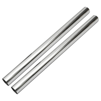 Harfington Car Mandrel Exhaust Pipe Tube Durable 48" Length 3.5'' OD Straight Exhaust Tube DIY Custom 0 Degree Modified Piping T304 Stainless Steel (Set of 2)