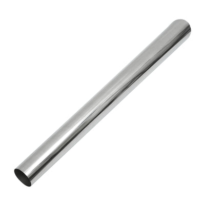 Harfington Car Mandrel Exhaust Pipe Tube Durable 48" Length 5'' OD Straight Exhaust Tube DIY Custom 0 Degree Modified Piping T304 Stainless Steel Silver Tone