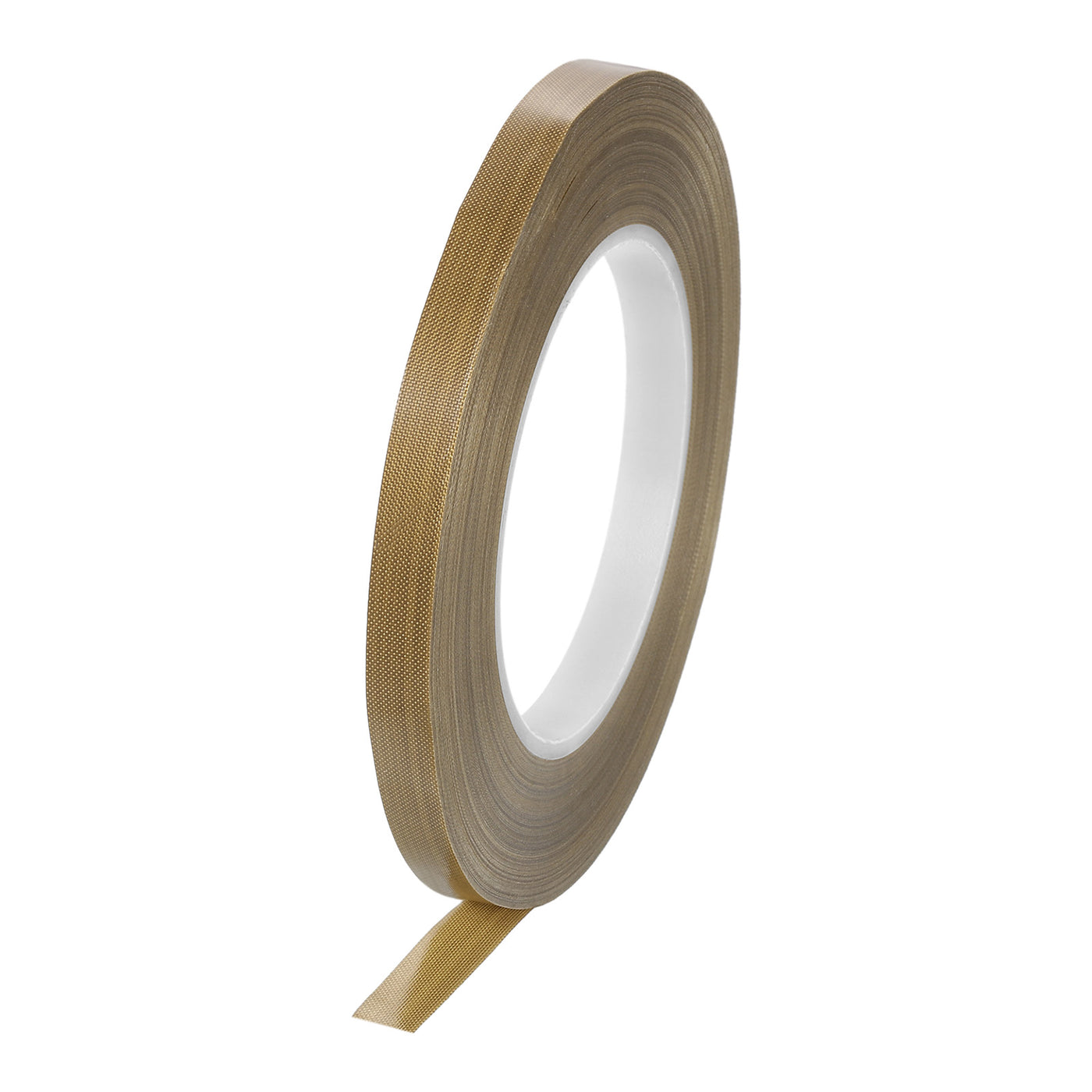 Harfington High Temperature Tape 10mm PTFE Coated Fabric Tape Heat Resistant Tape for Vacuum Sealers Adhesive Tape 50m/164ft Brown 0.18mm Thickness