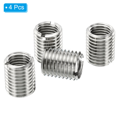 Harfington Thread Adapters Sleeve Reducing Nut, 4 Pcs M20x2.5 Male to M16x2 Female Repairing Insert Nut Screw Reducer Stainless Steel Fastener 25mm