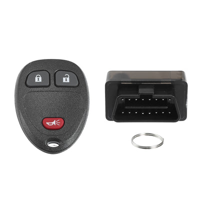 X AUTOHAUX Key Programmer with Keyless Entry Remote Key Fob Replacement for Chevrolet Silverado 07-13 for GMC Sierra 1500 2500 3500 08-14 OUC60270 with Chip 3 Button 315Mhz OBD2 Tool
