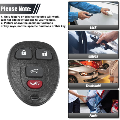 Harfington Key Programmer with Keyless Entry Remote Key Fob Replacement for Chevrolet Tahoe 2007-2014 for Chevy Traverse 2009-2017 OUC60270 OUC60221 with Chip 4 Button 315Mhz OBD2 Tool