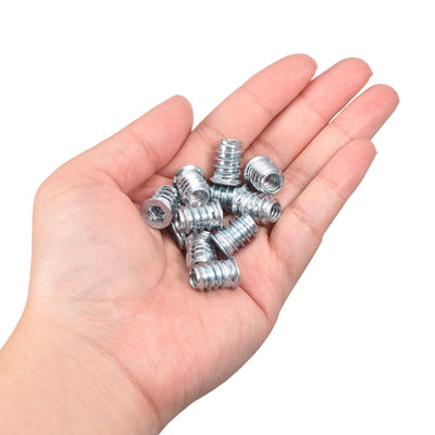 Harfington Uxcell Threaded Inserts Nuts Threaded Inserts for Wood Furniture, Wood Insert Nuts with Hex Wrench
