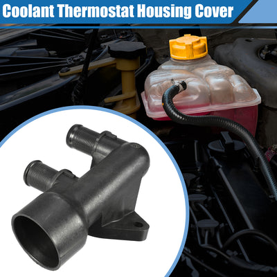 Harfington Coolant Thermostat Housing Cover N.1336N8 for Peugeot 206 306 Expert Partne Plastic Black