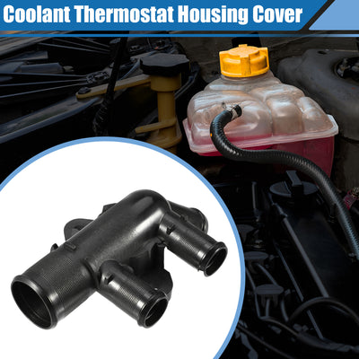 Harfington Coolant Thermostat Housing Cover No.1336G4 for Peugeot 306 405 406 806 Plastic Black