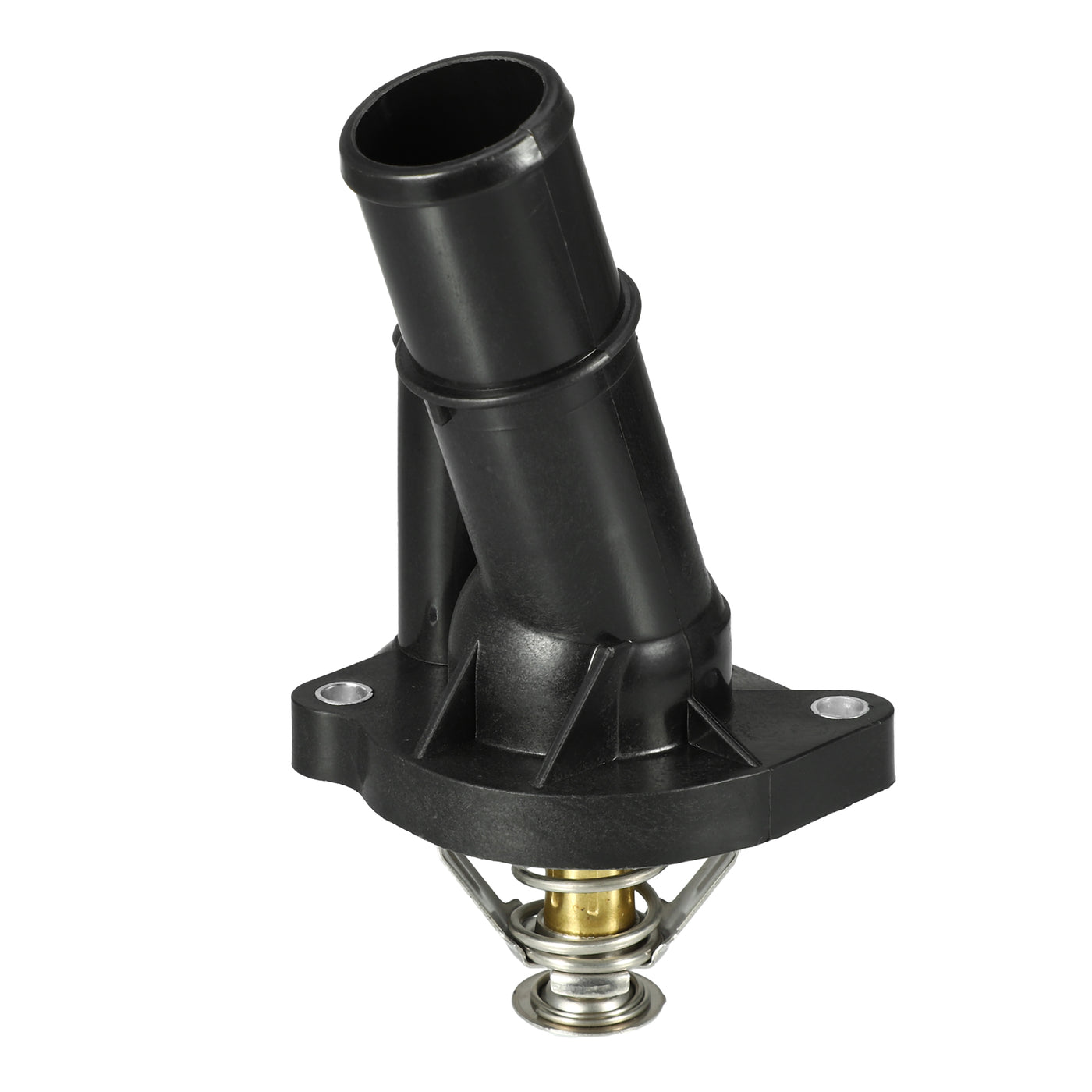 A ABSOPRO Car Engine Coolant Thermostat Housing Assembly No.1566316 for Ford Focus Mk2 Plastic Black