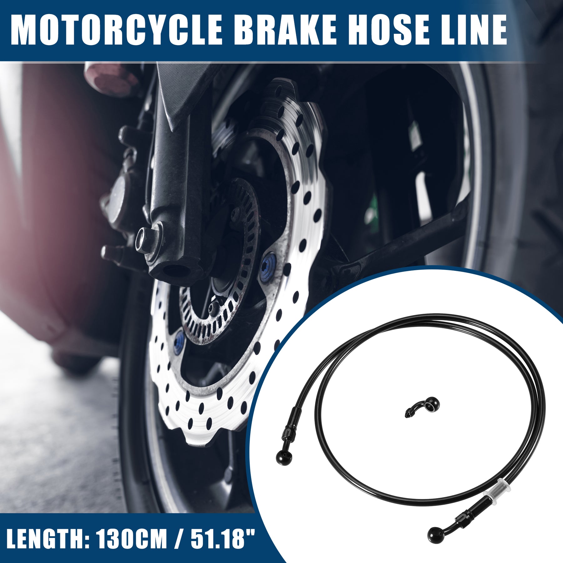 Motorcycle Hydraulic Brake Line 1pcs 100cm AN3 M10 Car Hydraulic Brake Line Oil Hose Pipe Fitting 28 1000mm Brake Oil Hose - View #10