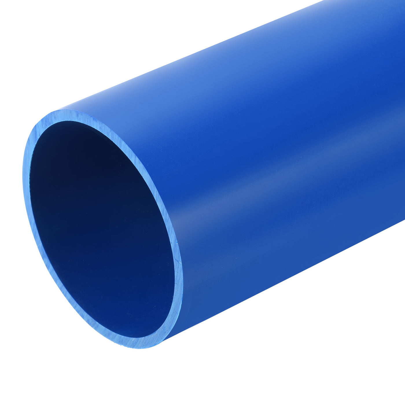 Harfington PVC Rigid Round Pipe 81.4mm ID 90mm OD 330mm Blue High Impact for Water Pipe Crafts Cable Sleeve