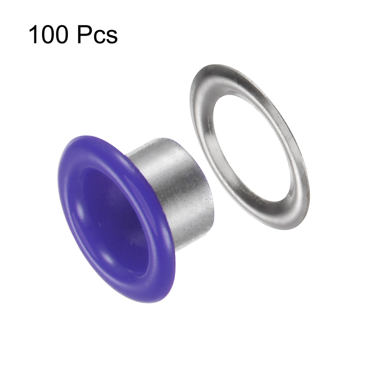 100PCS Grommets Eyelets 1/4 Inch (6mm) ID Hole Metal Self Backing ...