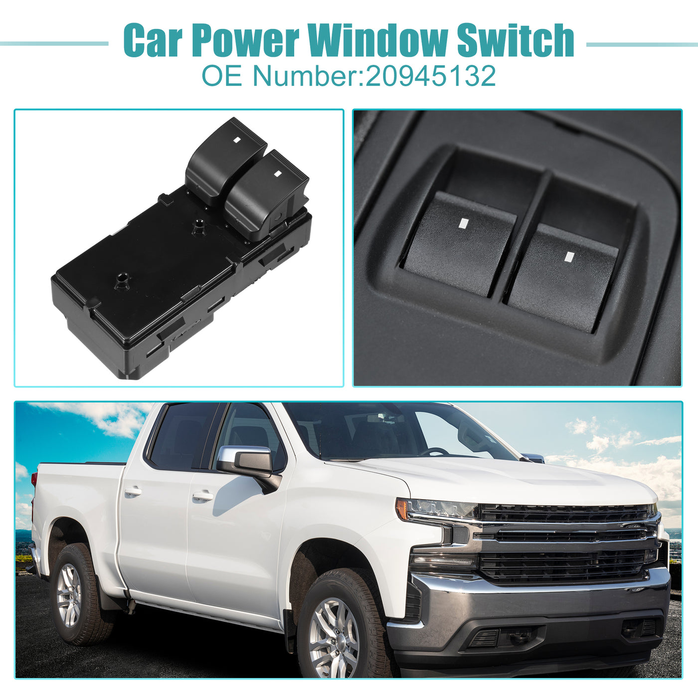 ACROPIX Power Window Switch Window Control Switch Fit for Chevrolet HHR for GMC Sierra 1500 No.20945132 - Pack of 1
