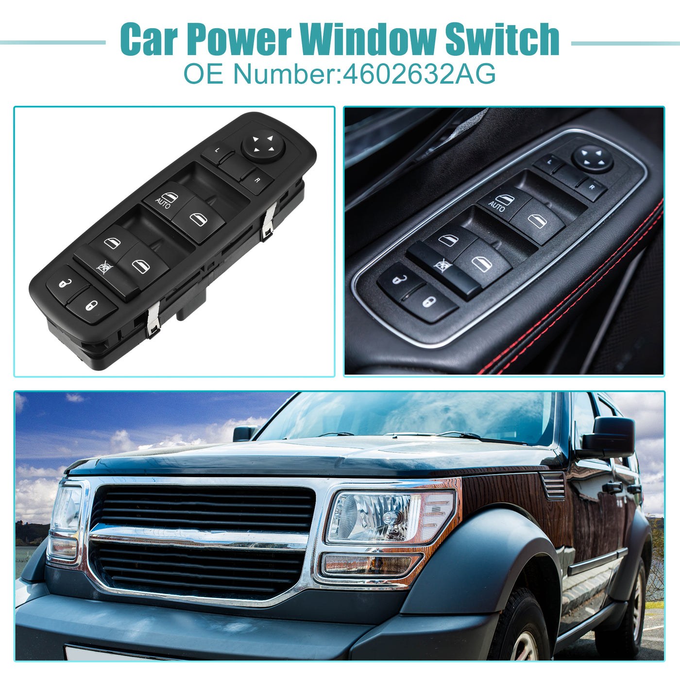 ACROPIX Power Window Switch Window Control Switch Fit for Dodge Journey 2009 for Dodge Nitro 2007 for Jeep Liberty 2008 2009 2012 No.4602632AG - Pack of 1
