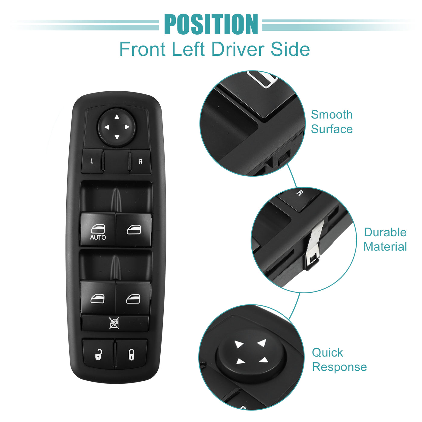 ACROPIX Power Window Switch Window Control Switch Fit for Dodge Journey 2009 for Dodge Nitro 2007 for Jeep Liberty 2008 2009 2012 No.4602632AG - Pack of 1