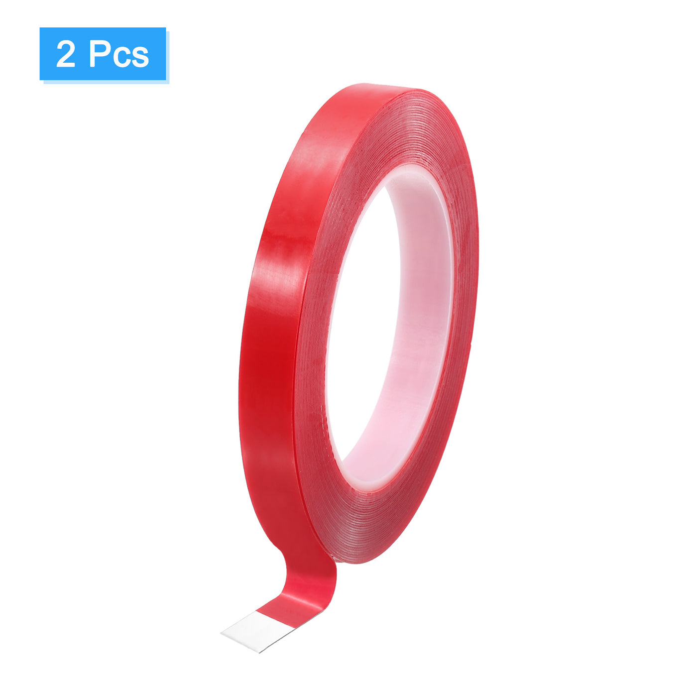 Harfington Heat Resistant Tape, 32.8ft x 0.39 Inch Adhesive Tape 0.5mm Thick Red 2Pcs
