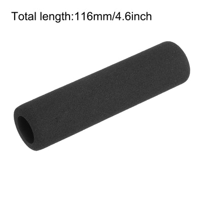 Harfington Uxcell Pipe Insulation Tube Foam Tubing for Handle Grip Support 18mm ID 28mm OD 116mm Heat Preservation Black