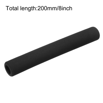 Harfington Uxcell Pipe Insulation Tube Foam Tubing for Handle Grip Support 18mm ID 28mm OD 200mm Heat Preservation Black