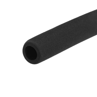 Harfington Uxcell Pipe Insulation Tube Foam Tubing for Handle Grip Support 18mm ID 30mm OD 485mm Heat Preservation Black