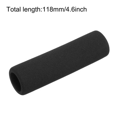 Harfington Uxcell Pipe Insulation Tube Foam Tubing for Handle Grip Support 21mm ID 31mm OD 118mm Heat Preservation Black