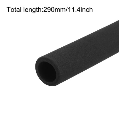 Harfington Uxcell Pipe Insulation Tube Foam Tubing for Handle Grip Support 22mm ID 32mm OD 290mm Heat Preservation Black