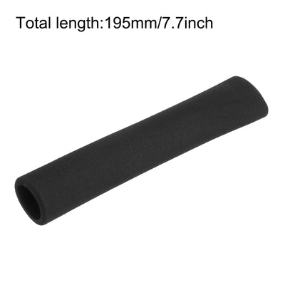 Harfington Uxcell Pipe Insulation Tube Foam Tubing for Handle Grip Support 25mm ID 35mm OD 195mm Heat Preservation Black