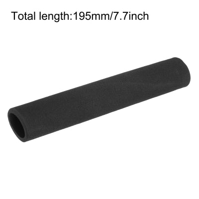 Harfington Uxcell Pipe Insulation Tube Foam Tubing for Handle Grip Support 27mm ID 37mm OD 195mm Heat Preservation Black