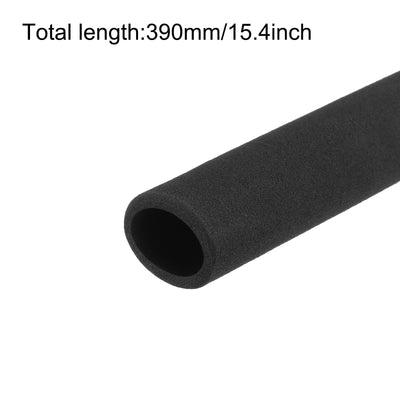 Harfington Uxcell Pipe Insulation Tube Foam Tubing for Handle Grip Support 27mm ID 37mm OD 390mm Heat Preservation Black