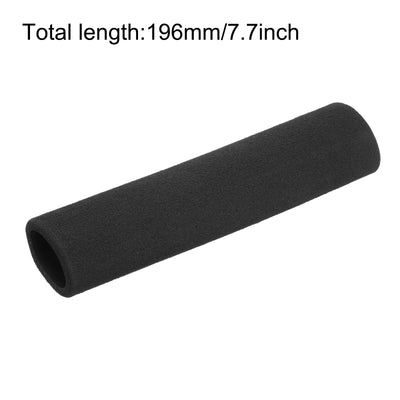 Harfington Uxcell Pipe Insulation Tube Foam Tubing for Handle Grip Support 31mm ID 41mm OD 195mm Heat Preservation Black