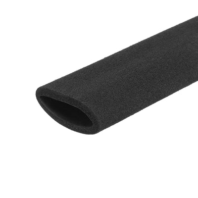 Harfington Uxcell Pipe Insulation Tube Foam Tubing for Handle Grip Support 32mm ID 44mm OD 300mm Heat Preservation Black