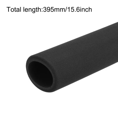 Harfington Uxcell Pipe Insulation Tube Foam Tubing for Handle Grip Support 35mm ID 47mm OD 395mm Heat Preservation Black