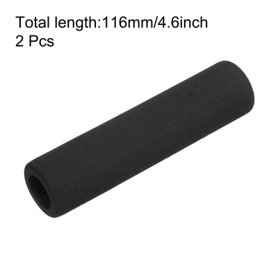 Harfington Uxcell Pipe Insulation Tube Foam Tubing for Handle Grip Support 17mm ID 27mm OD 116mm Heat Preservation Black 2pcs