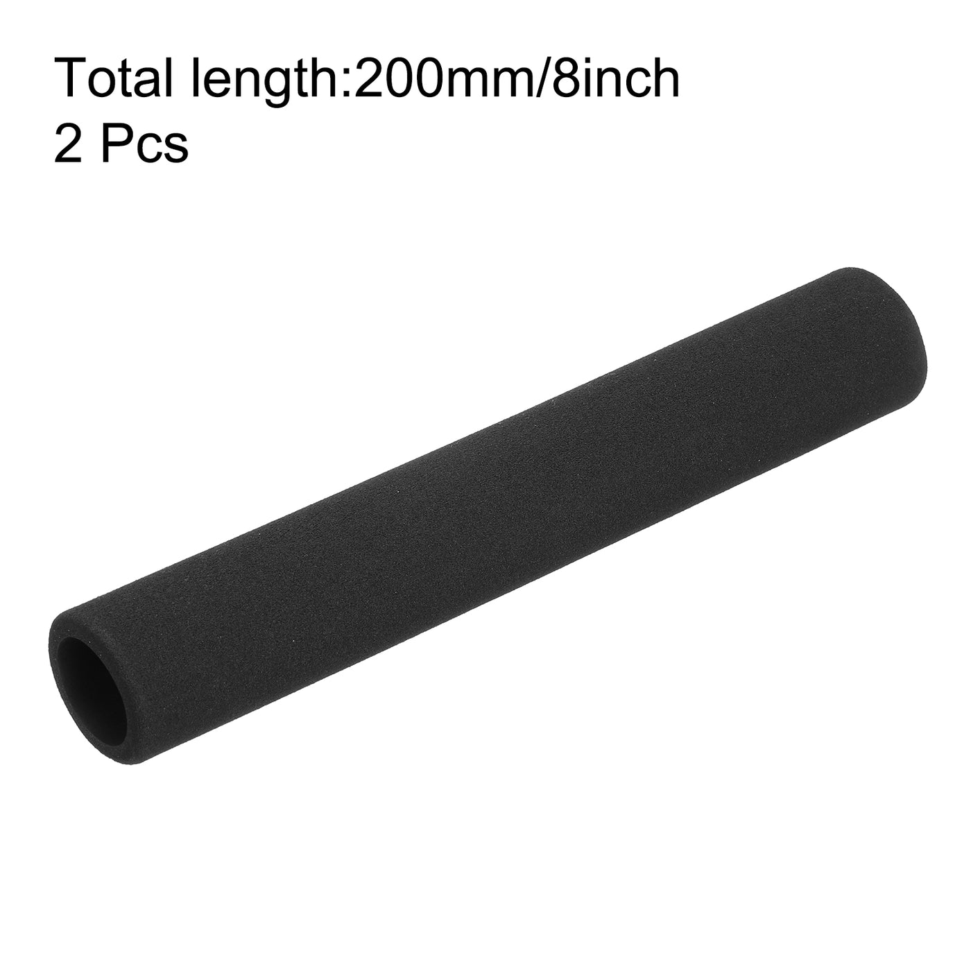 uxcell Uxcell Pipe Insulation Tube Foam Tubing for Handle Grip Support 22mm ID 32mm OD 200mm Heat Preservation Black 2pcs