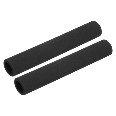 Harfington Uxcell Pipe Insulation Tube Foam Tubing for Handle Grip Support 22mm ID 32mm OD 200mm Heat Preservation Black 2pcs