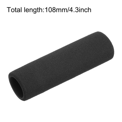 Harfington Uxcell Pipe Insulation Tube Foam Tubing for Handle Grip Support 24mm ID 34mm OD 108mm Heat Preservation Black 2pcs